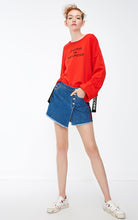Load image into Gallery viewer, Loose Fit Side Stitch Letter Print Sweatshirt