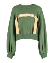 Load image into Gallery viewer, Round Neckline Decorative Ribbon Sweatshirt Hoodies