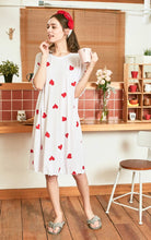 Load image into Gallery viewer, Heart-shaped Print Hair Band Loose fit T-shirt Homewear Dress