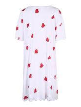Load image into Gallery viewer, Heart-shaped Print Hair Band Loose fit T-shirt Homewear Dress