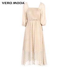 Load image into Gallery viewer, Back Lace-up Cut-outs Floral Chiffon Dress