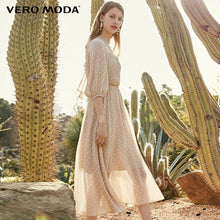 Load image into Gallery viewer, Back Lace-up Cut-outs Floral Chiffon Dress