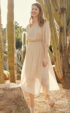 Load image into Gallery viewer, Back Lace-up Cut-outs Floral Chiffon Dress