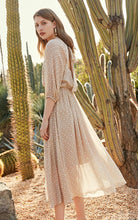 Load image into Gallery viewer, Back Lace-up Cut-outs Floral Chiffon Dress