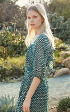 Load image into Gallery viewer, Back Lace-up Cut-outs Floral Chiffon Dress