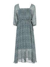 Load image into Gallery viewer, Back Lace-up Cut-outs Floral Chiffon Dress