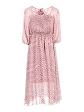 Load image into Gallery viewer, Back Lace-up Cut-outs Floral Chiffon Dress