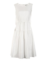 Load image into Gallery viewer, Decorative Drawstring Sleeveless A-line Pure Dress
