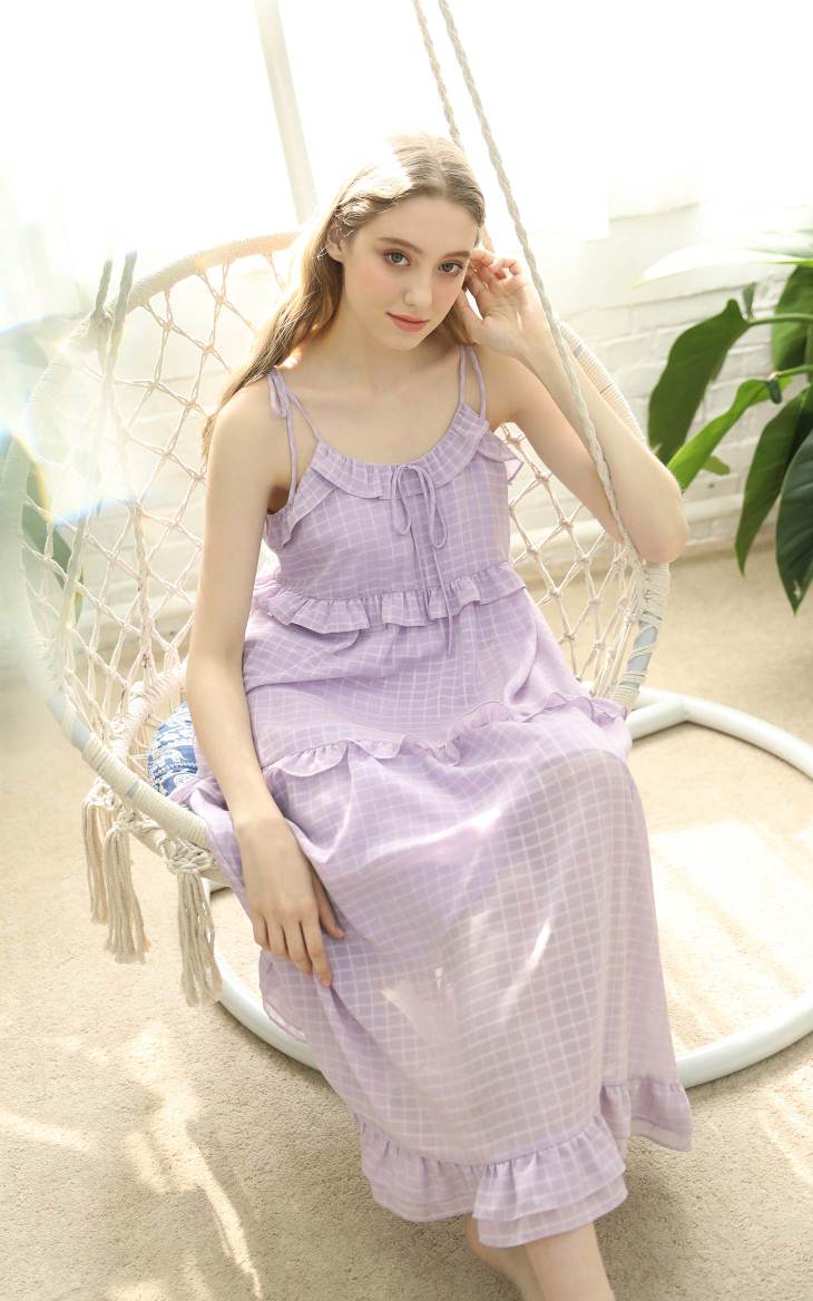 Ruffled Slip Strap Leisure Dress