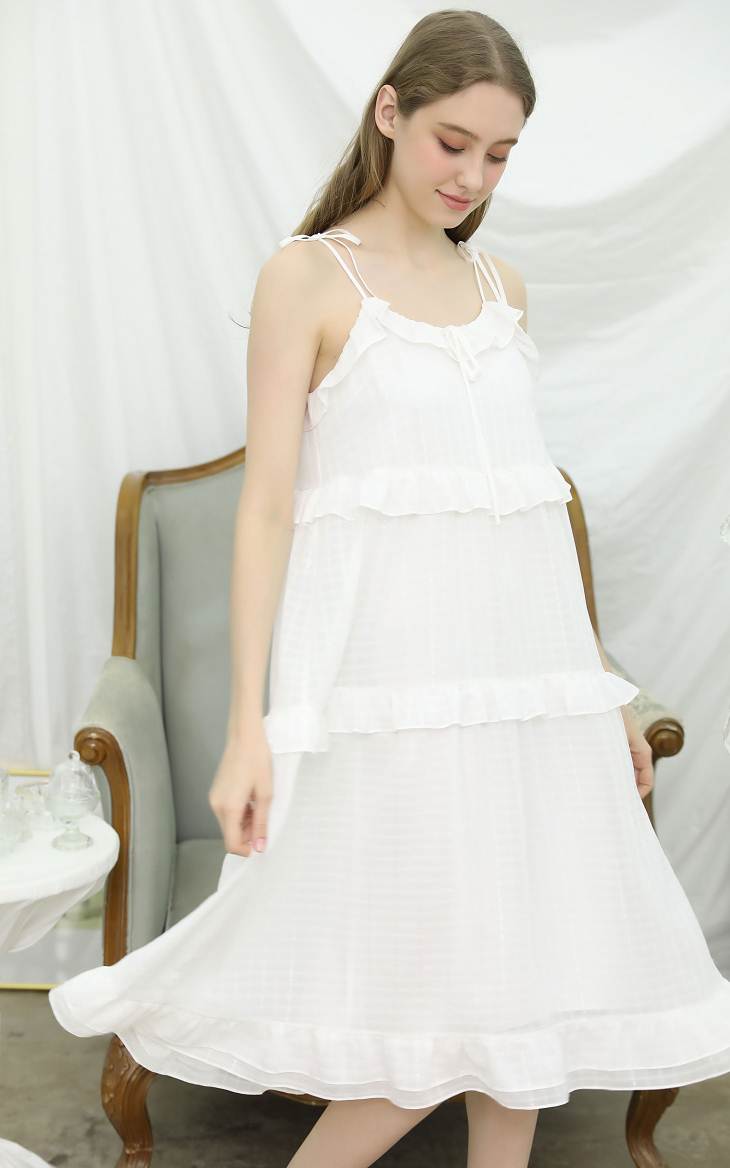 Ruffled Slip Strap Leisure Dress