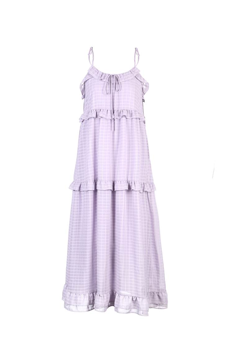 Ruffled Slip Strap Leisure Dress