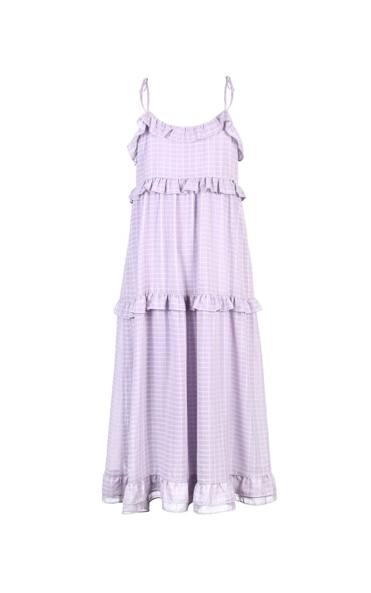 Ruffled Slip Strap Leisure Dress
