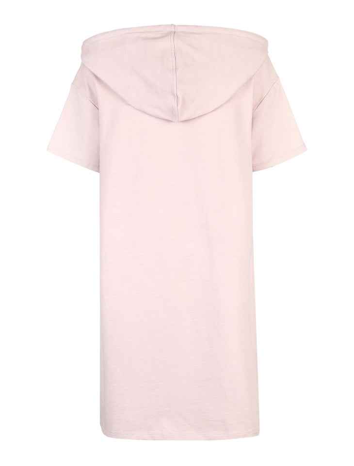 Embroidered Heart & Letters Hooded Homewear Dress