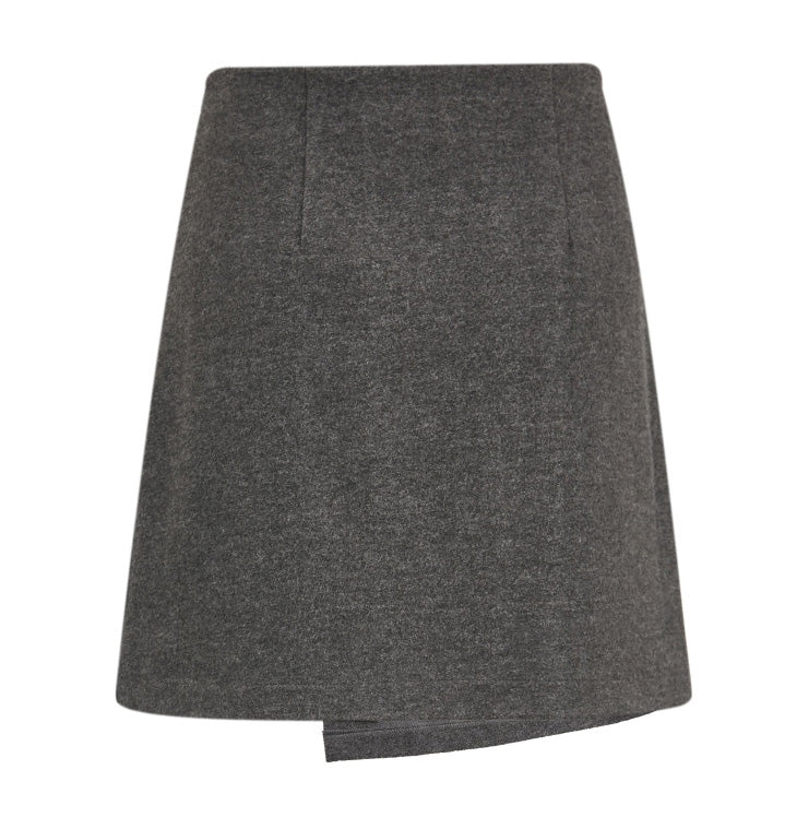 Irregular Decorative Buttons A-line Skirt