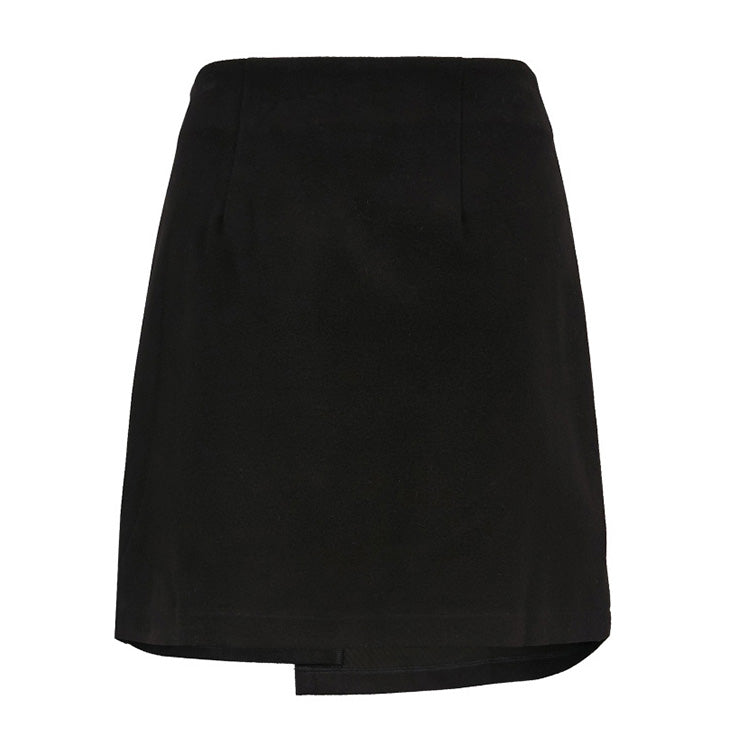 Irregular Decorative Buttons A-line Skirt