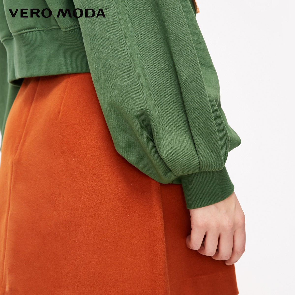 Round Neckline Decorative Ribbon Sweatshirt Hoodies