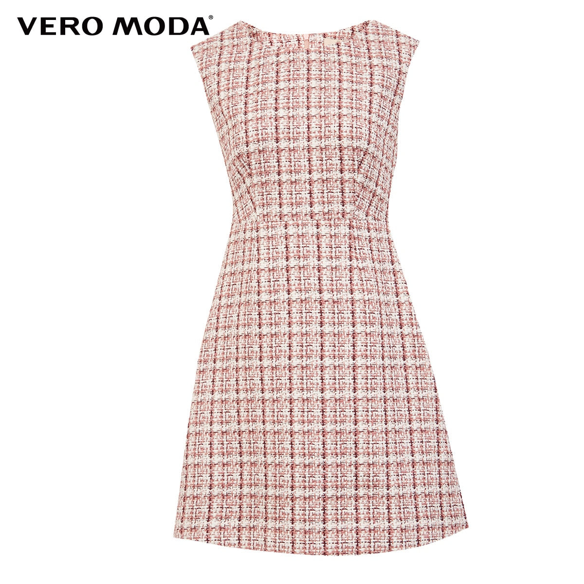 Tweed Sleeveless A-line Dress