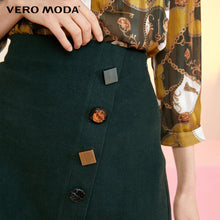 Load image into Gallery viewer, Irregular Decorative Buttons A-line Skirt
