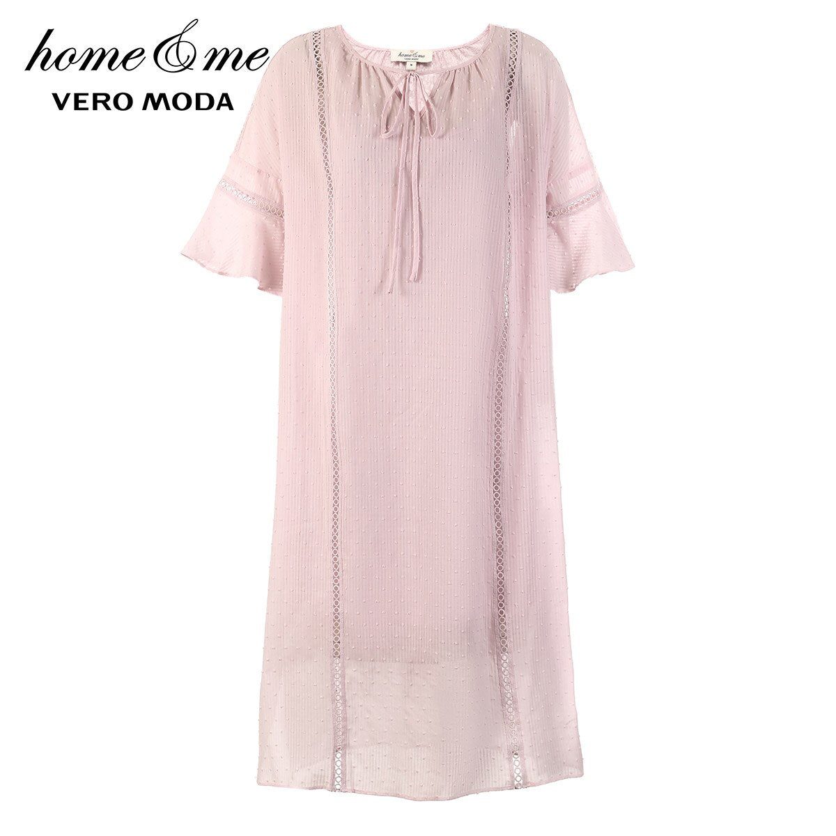 Embroidery Flared Sleeves Homewear Dress