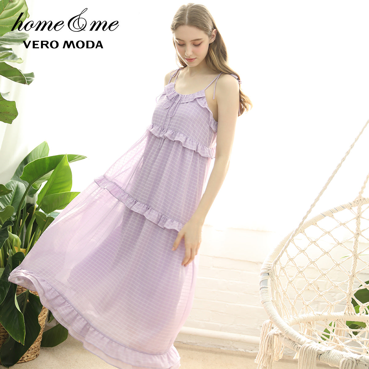 Ruffled Slip Strap Leisure Dress