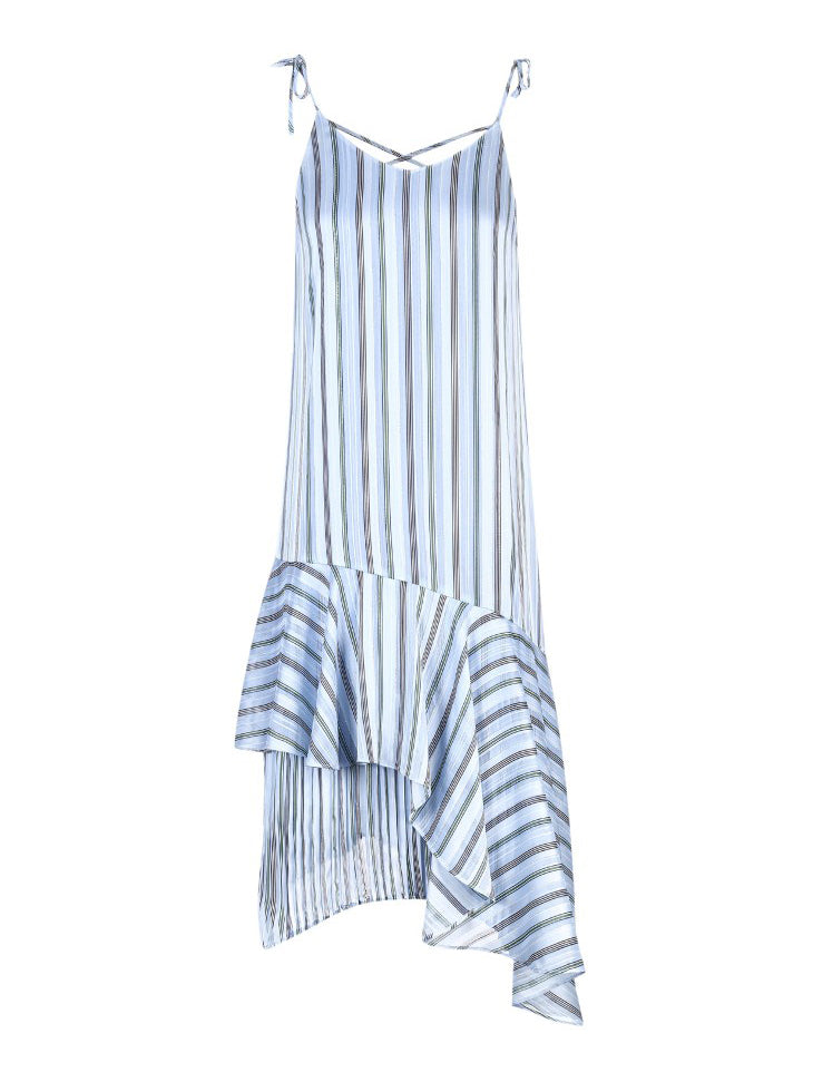 Irregular Fishtail Hem Straps Beach Dress