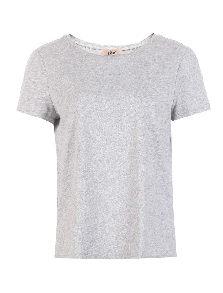 Crew Neck Multicolor Basic style Minimalist T-Shirt Top