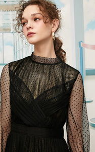 Vintage Laced See-through Party Dress