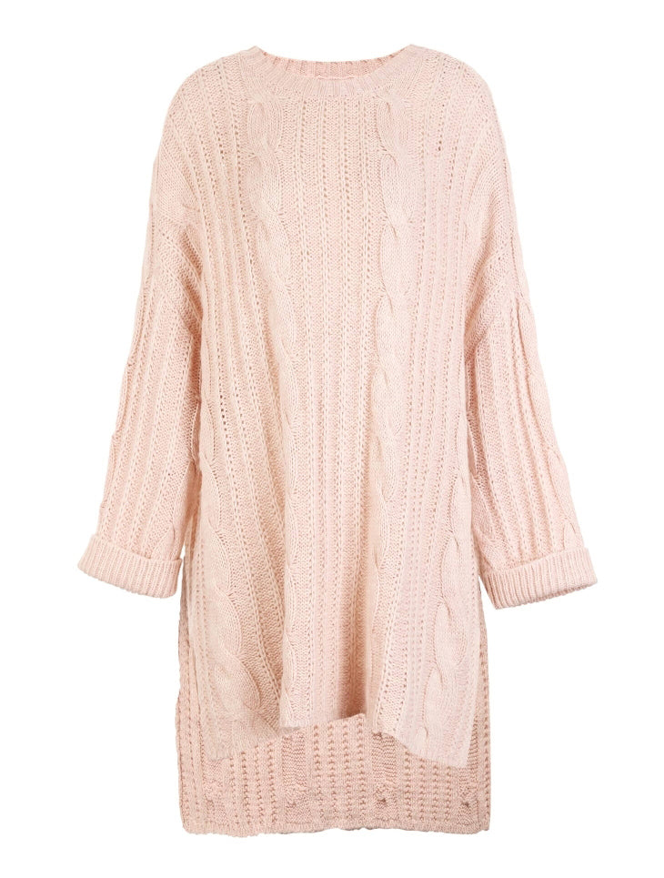 Drop-shoulder Sleeves Knitted Dress