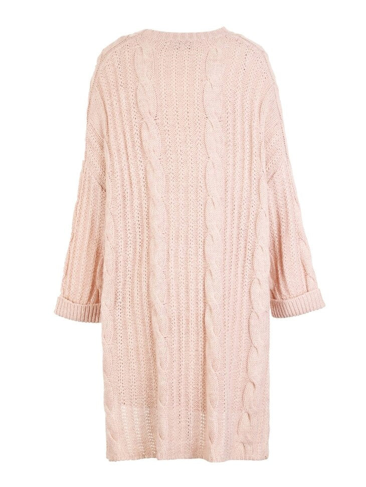 Drop-shoulder Sleeves Knitted Dress