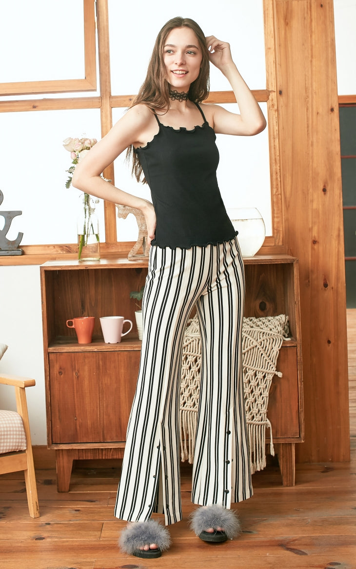 Pure Color Shoulder Straps Camis Homewear Top