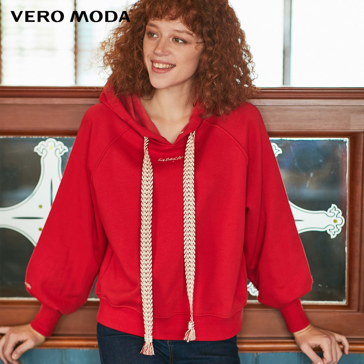 Embroidered Letter Print Brushed Hoodie