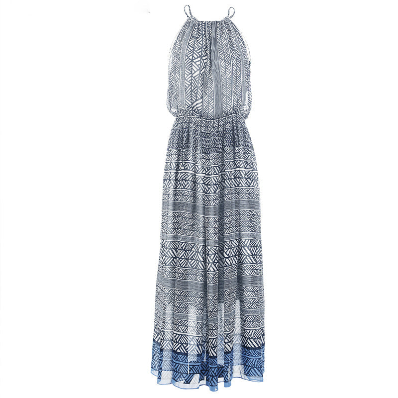 Stripe Pattern Print Assorted Colors Slip Dress
