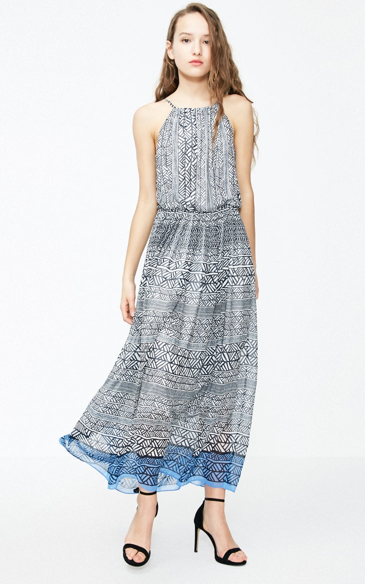 Stripe Pattern Print Assorted Colors Slip Dress