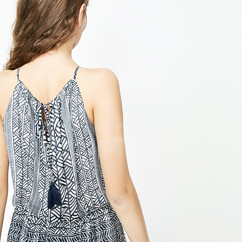 Stripe Pattern Print Assorted Colors Slip Dress