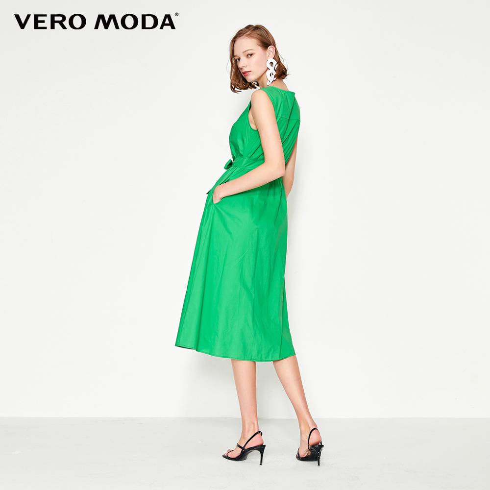 Cotton Pure Color Sleeveless Summer Dress