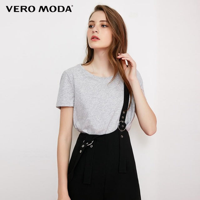 Crew Neck Multicolor Basic style Minimalist T-Shirt Top