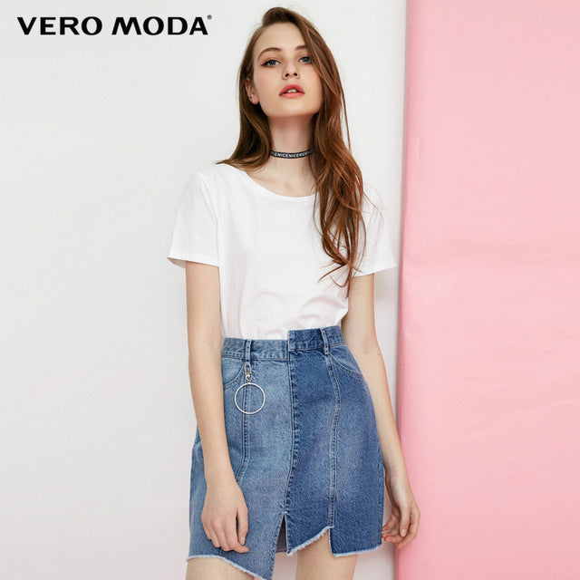 Crew Neck Multicolor Basic style Minimalist T-Shirt Top