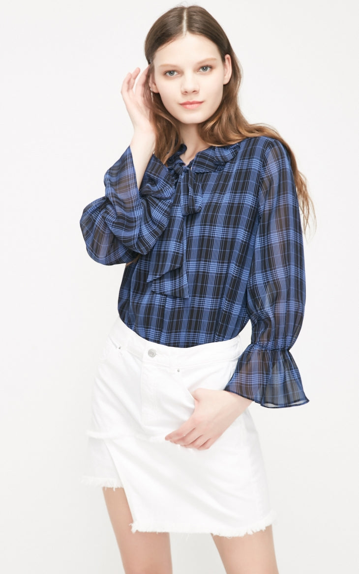 100% Cotton Irregular Cuts Denim Skirt