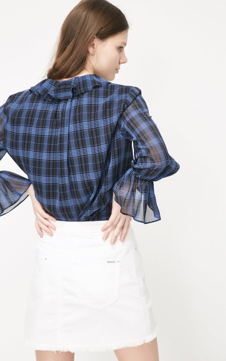 100% Cotton Irregular Cuts Denim Skirt