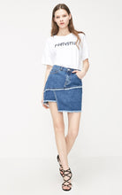 Load image into Gallery viewer, 100% Cotton Irregular Cuts Denim Skirt

