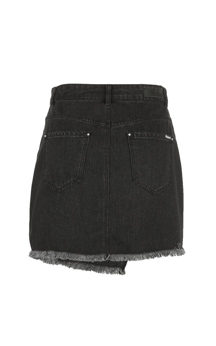 100% Cotton Irregular Cuts Denim Skirt