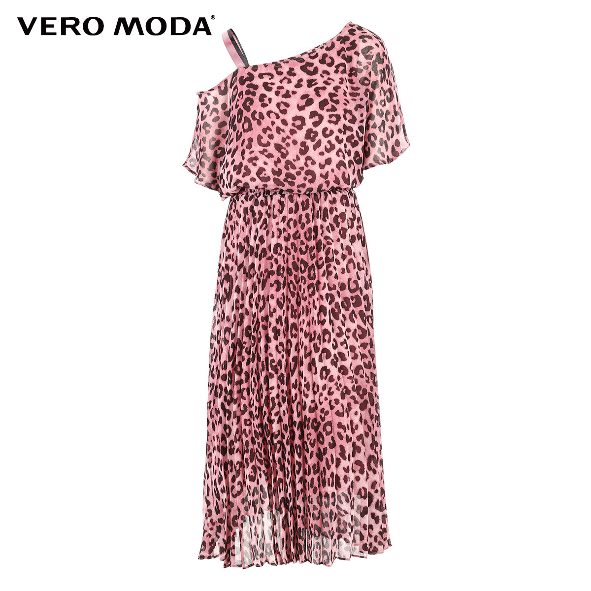 Off-the-shoulder Leopard Print Dress